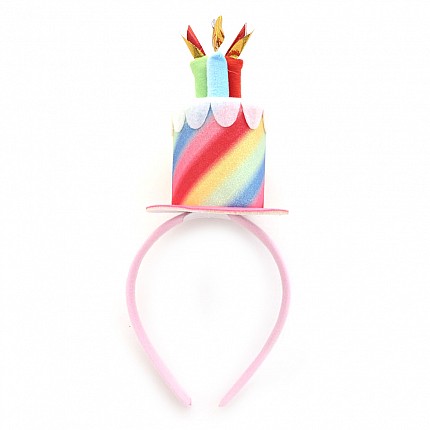 Colorful Birthday Cake Headband