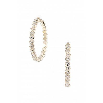 Rhinestone Hoop Earrings