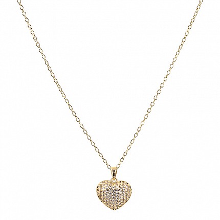 Pave Heart Necklace