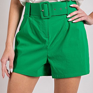 High Waist Belt Shorts