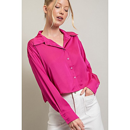 Cropped Button Down Shirt