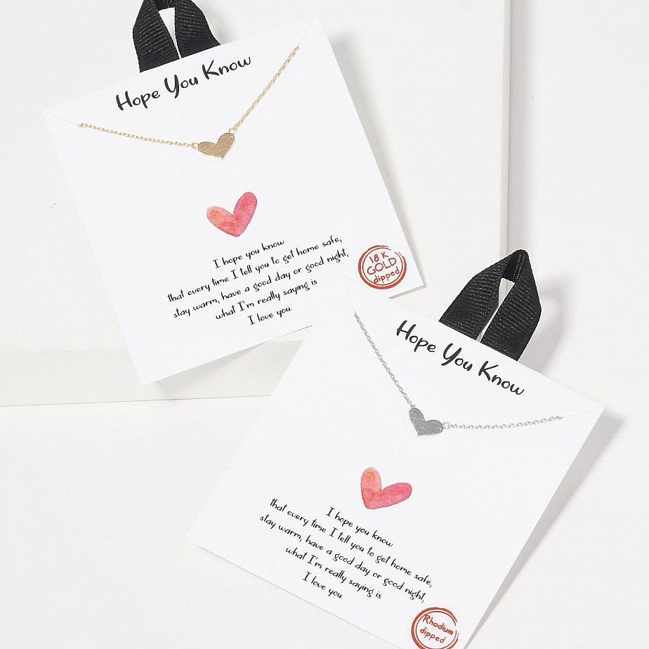 18K Gold Dipped Heart Shaped Necklace