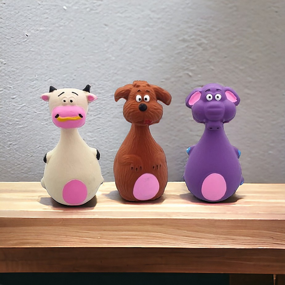 Squeaky Latex Dog Toy (3 pcs)