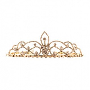 RHINESTONE CROWN BRIDAL TIARA