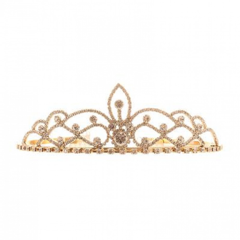 RHINESTONE CROWN BRIDAL TIARA