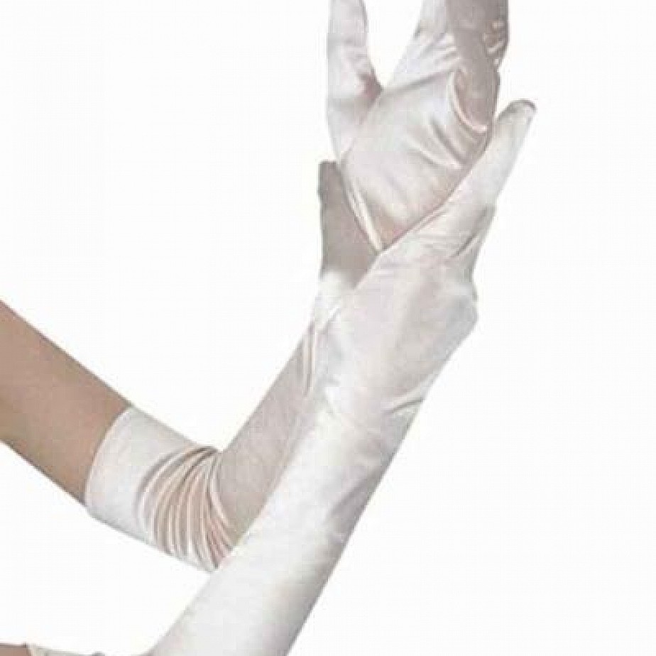 Shiny Elbow Length Stretch Satin Long Gloves Shiny Elbow Length Stretch Satin Long Gloves