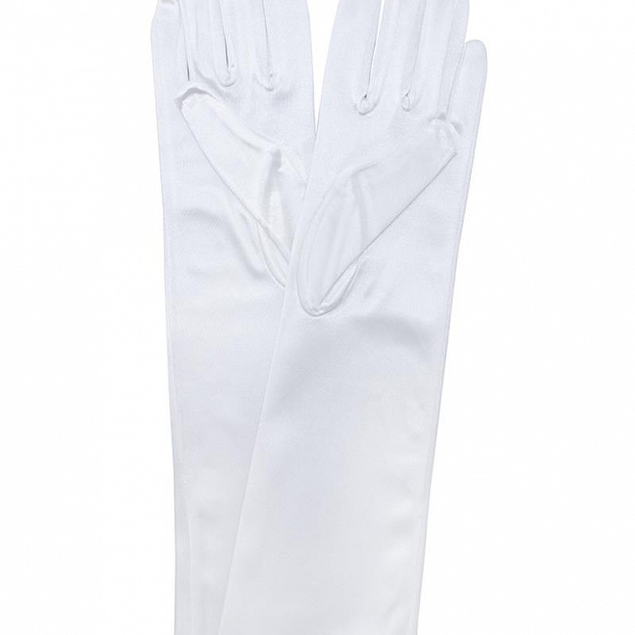 Shiny Stretch Satin Mid Length Gloves Shiny Stretch Satin Mid Length Gloves