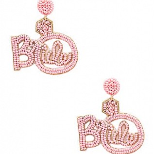 Beaded Bride Ring Earrings