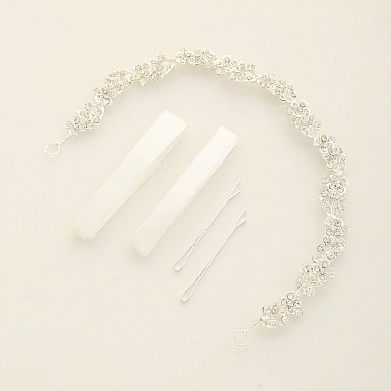 FLOWER PATTERN RHINESTONE HAIR HALO