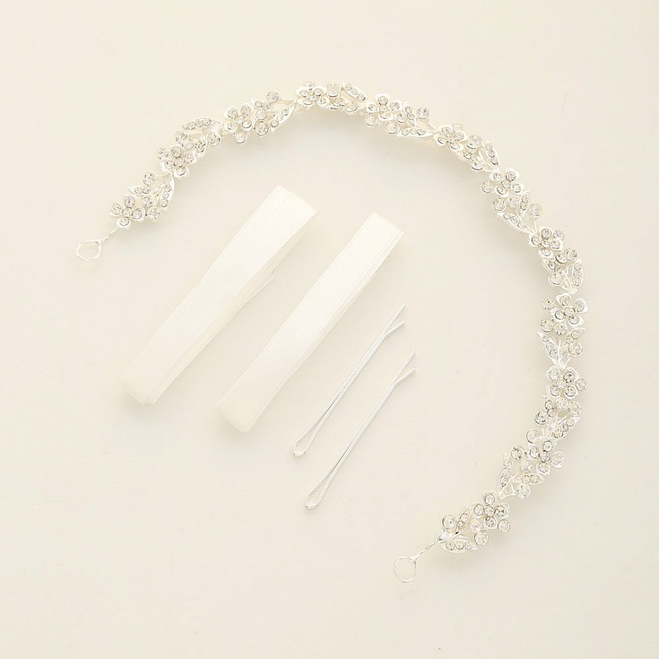 FLOWER PATTERN RHINESTONE HAIR HALO